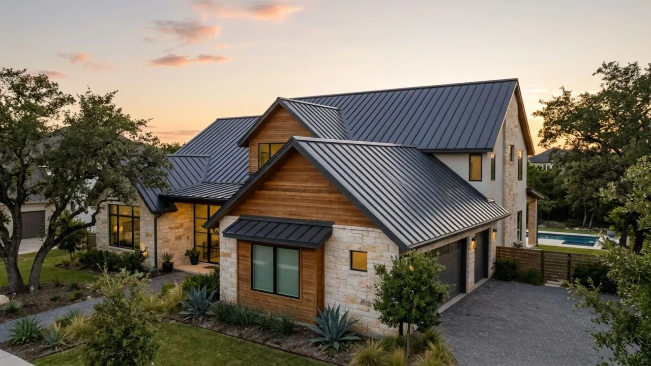 Standing seam metal roof on San Antonio residential home