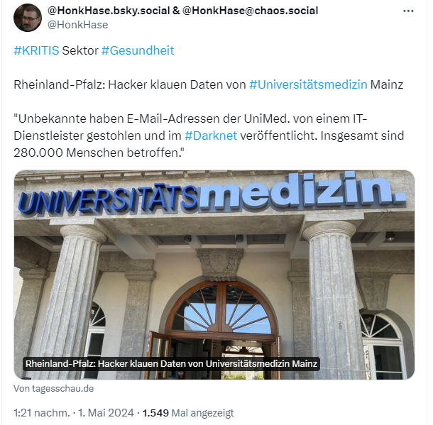 Universitätsmedizin Mainz Hack