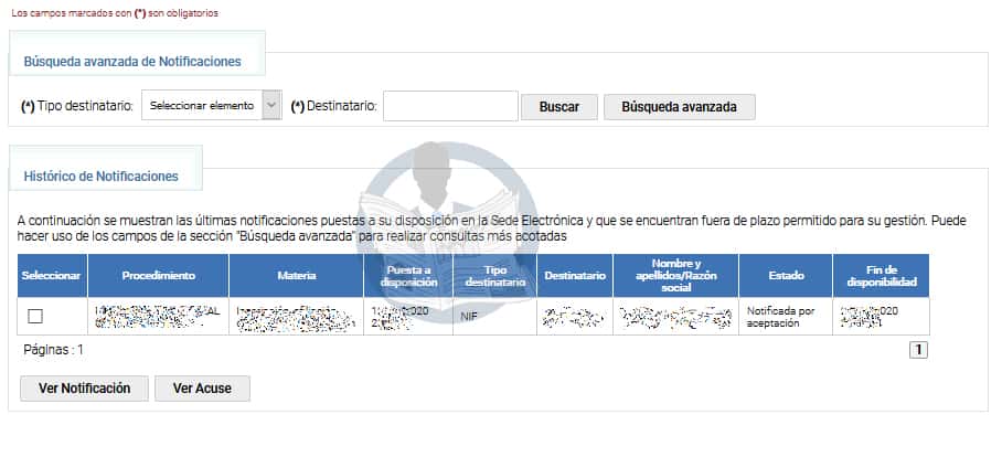 Consulta de una notificación telemática de la Seguridad Social