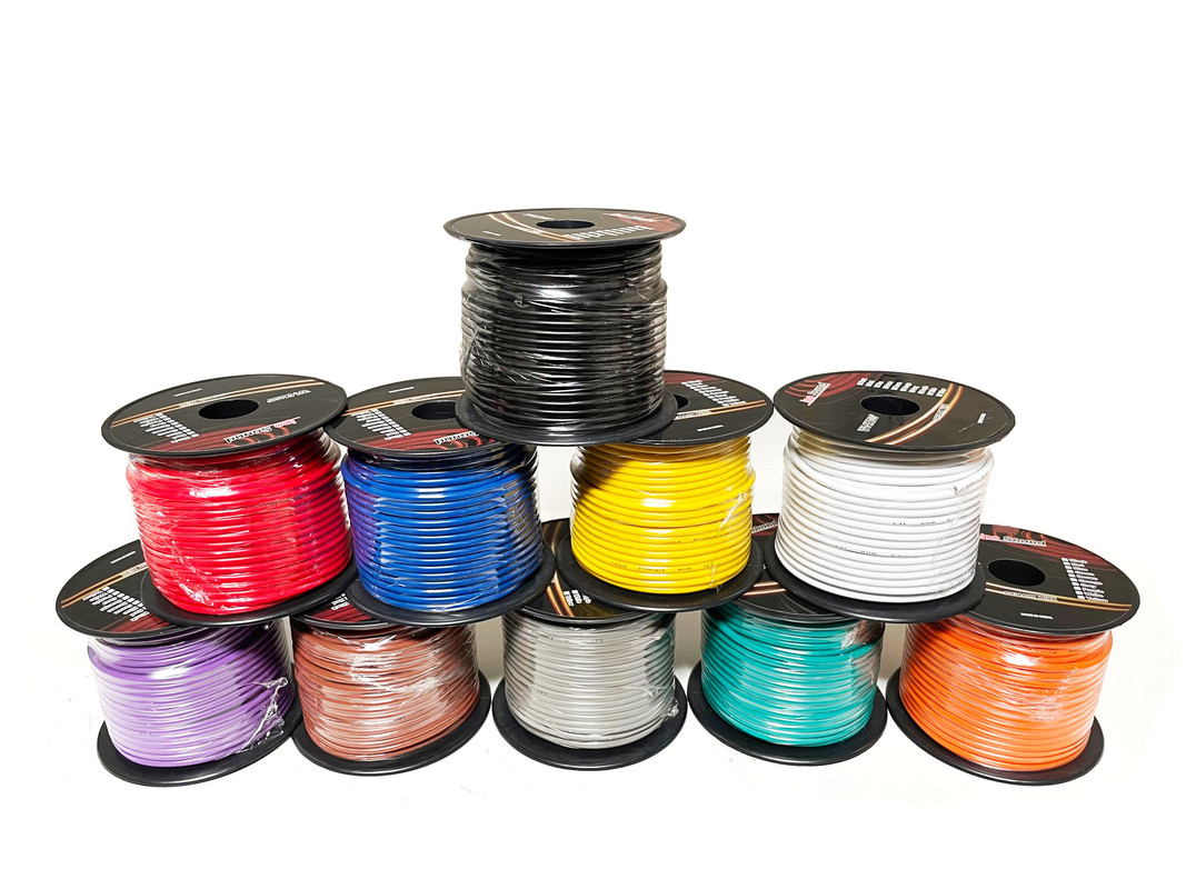 14 Gauge Wire Spool 100ft Roll -Select Color, Single Primary Wire Cable  Stranded