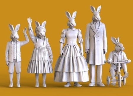 Hare Family – 3D Print