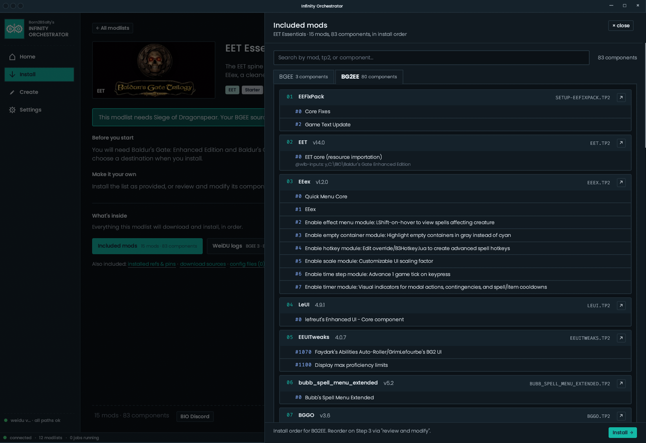 Modlist Details - Included Mods
