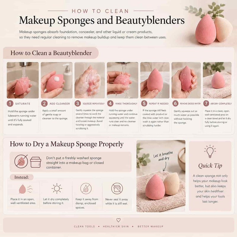 how to clean makeup sponges and beauty blenders 