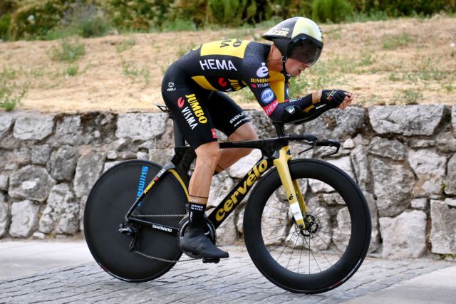 Il campione olimpico durante il prologo vinto oggi (Getty Images Sport) Il campione olimpico durante il prologo vinto oggi (Getty Images Sport)