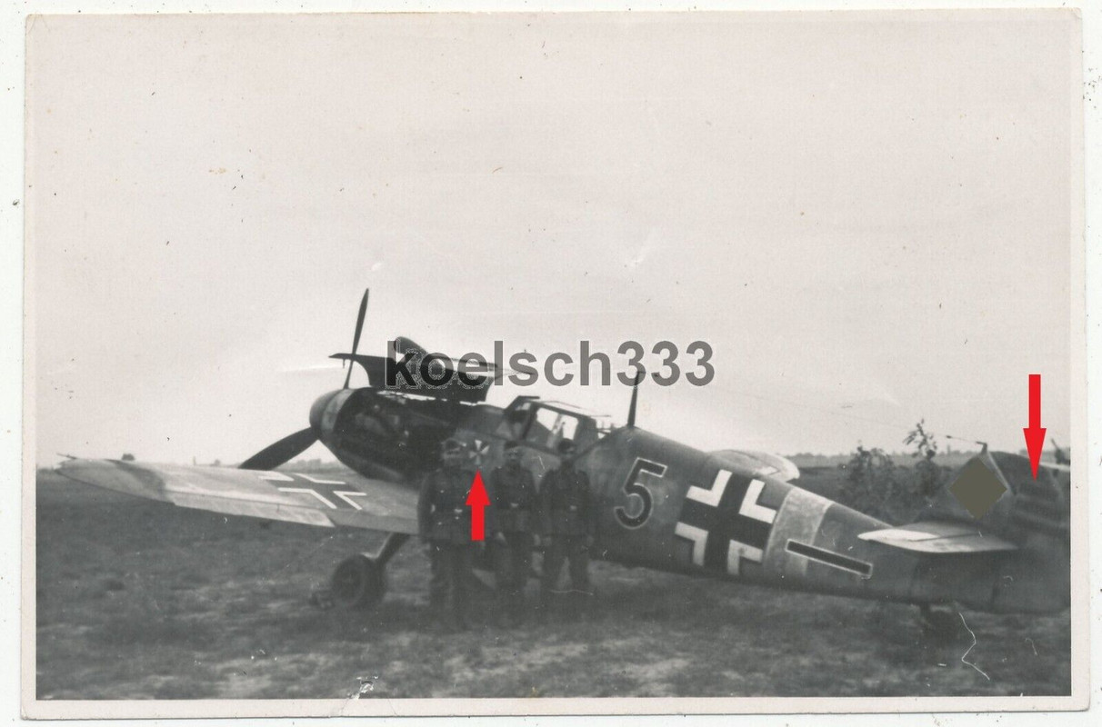 Foto Messerschmitt Me 109 Flugzeug II.- JG 3 UDET Maschine von Günther Lützow !!