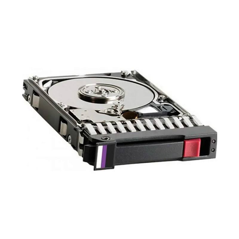 HD HP 1TB ao lado de outros componentes de servidor, ilustrando a integração em um rack.