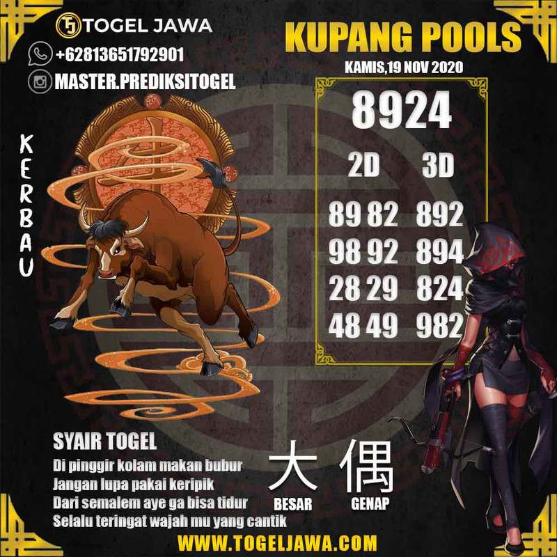 Prediksi KupangPool Tanggal 2020-11-19