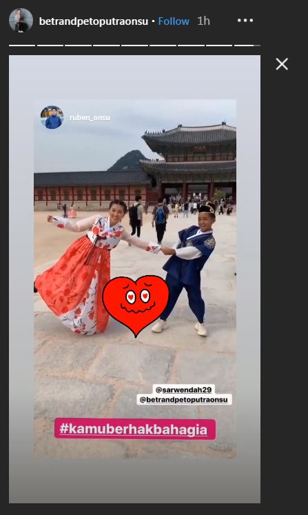 Keluarga Ruben Onsu liburan ke Korea Selatan