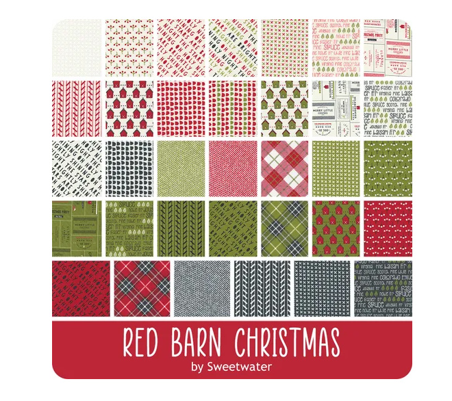 Red Barn Christmas Fat Quarter Bundle by Sweetwater Moda Precuts Archived Products Quilt in a