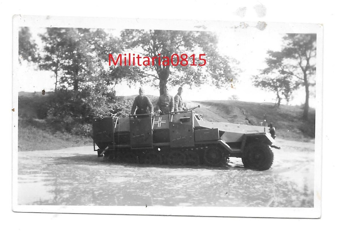 Foto 1942 Vormarsch SPW Schützenpanzer wagen Sd 