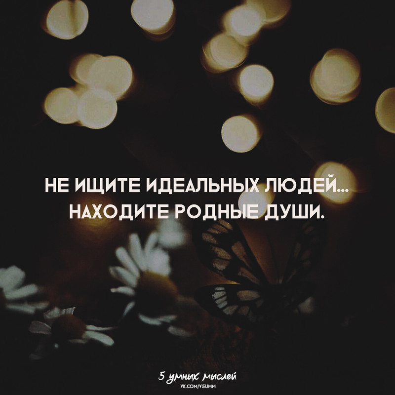 Не ищите идеальных людей, находите родные души