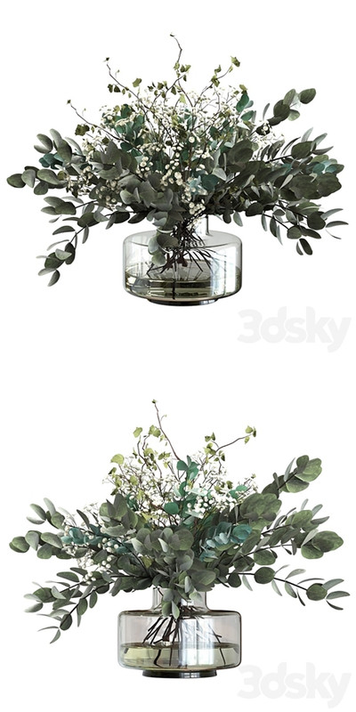 Bouquet of branches and herbs