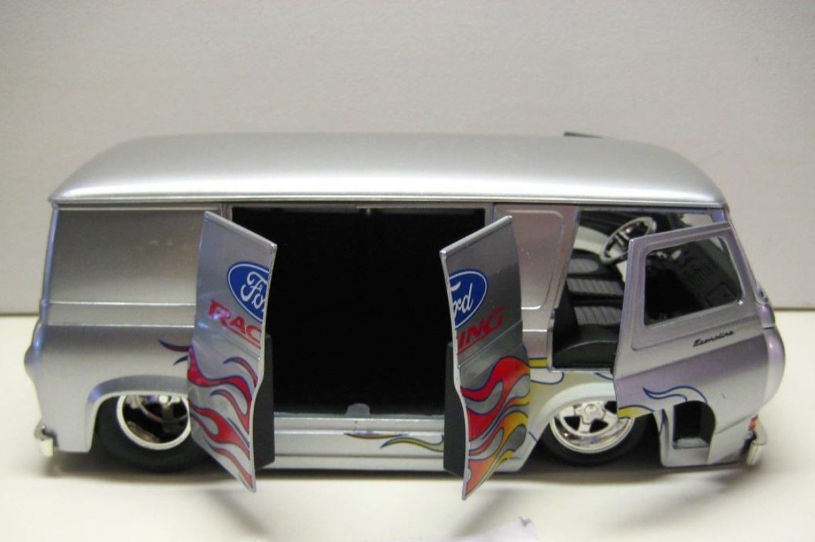 WOW EXTREMELY RARE Ford Econoline Van 'Ford Racing' Flames 1965
