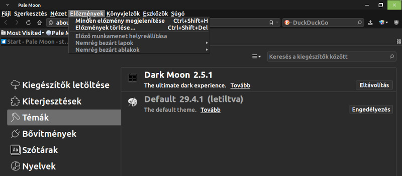 Pale Moon (Dark Moon, sötét téma)