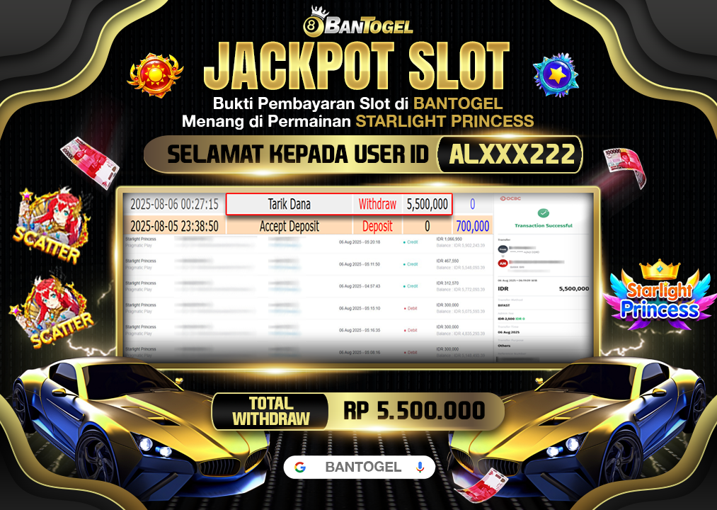 BUKTI JACKPOT LUNAS BANTOGEL