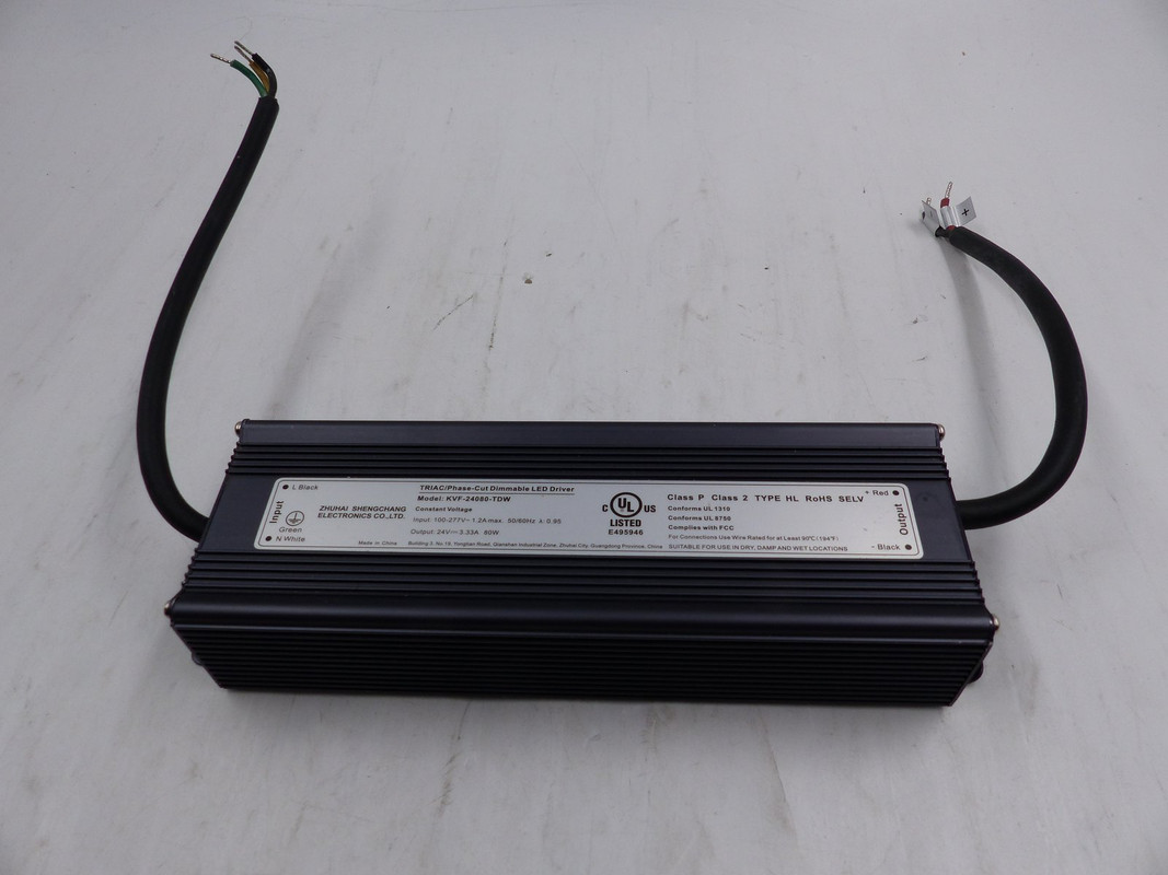 ZHUHAI SHENGCHANG ELECTRONICS KVF-24080-TDW TRIAC PHASE-CUT DIMMABLE LED DRIVER