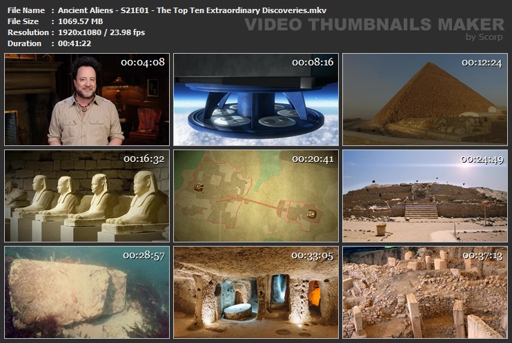 Ancient Aliens - S21E01 - The Top Ten Extraordinary Discoveries.mkv
