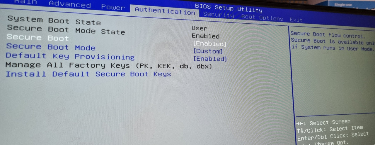 20260211 163546 choix secure boot et clés