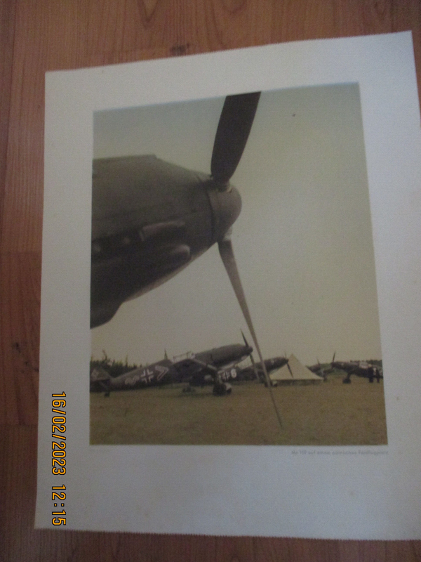 6 x Kunstdruck Flugzeug Messerschmitt ME 109- 34 x 28 cm (1)