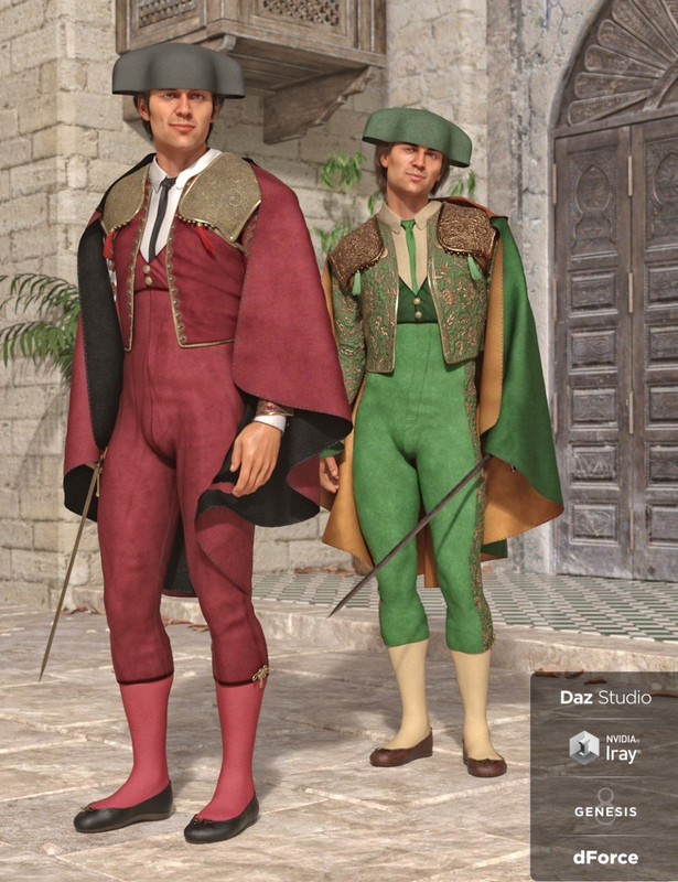 dForce Matador Outfit Textures dForce Matador Outfit Textures