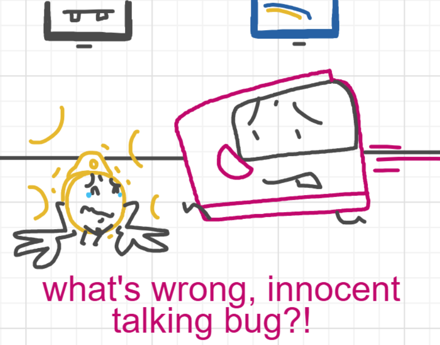 A panel from A Murder On The, episode six of the Board Boards object show by Furretwalk/WalkingFurret.