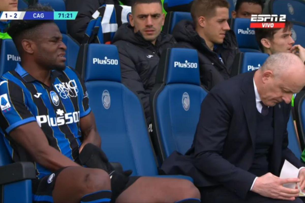 Duván Zapata de Atalanta vuelve a las canchas, pero dura solo 14 minutos