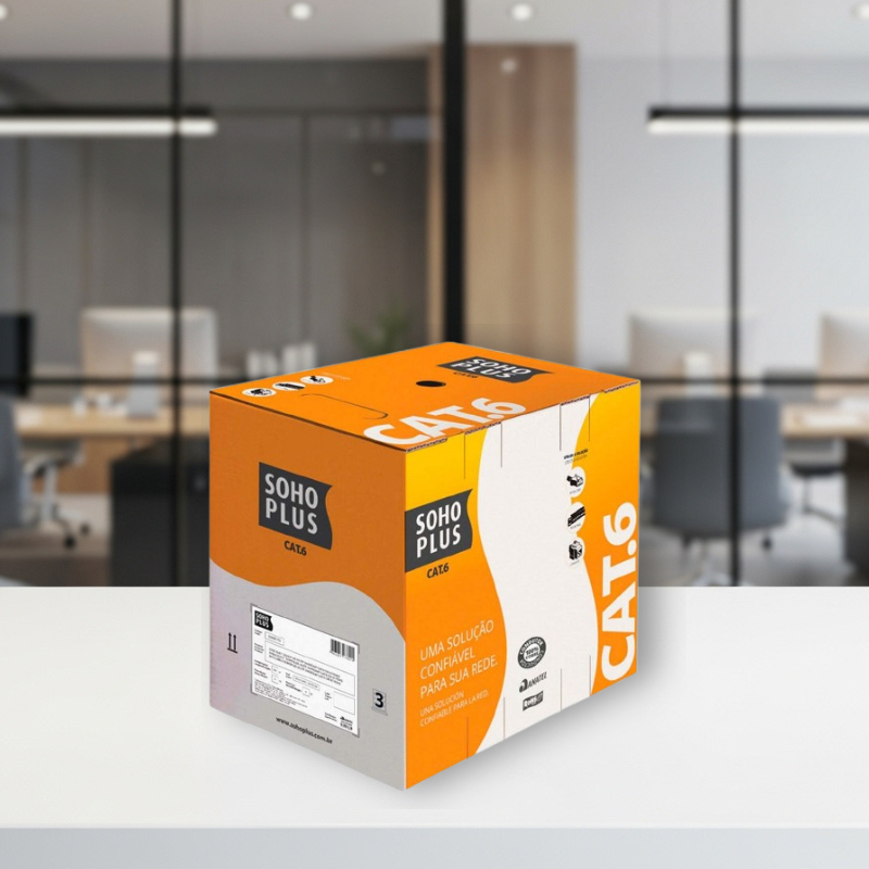 Detalhe dos pares trançados do Cabo Lan 100% Cobre