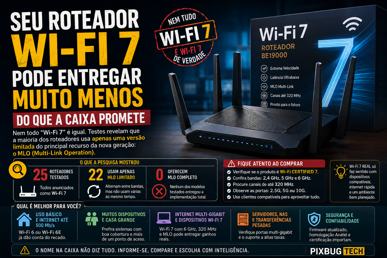 Seu roteador Wi-Fi 7 pode entregar muito menos do que a caixa promete