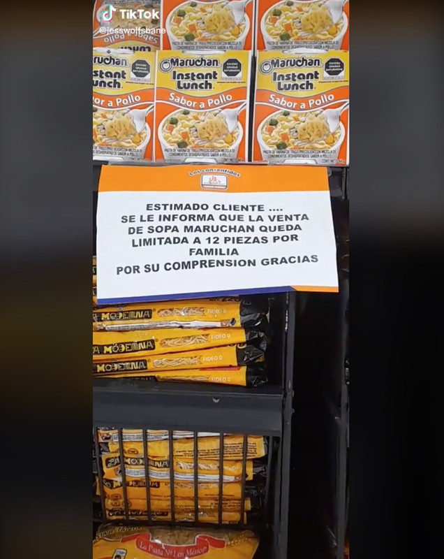 Chedraui limita las Maruchan y termina expuesto en redes sociales