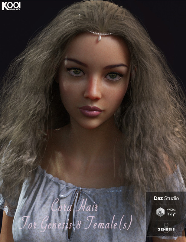 Cora Hair for Genesis 8 Female(s) Cora Hair for Genesis 8 Female(s)