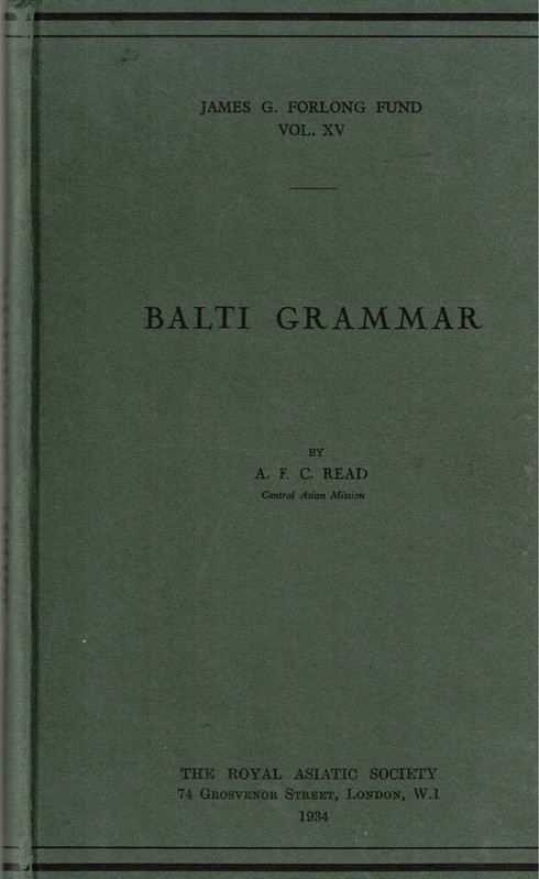Balti Grammar