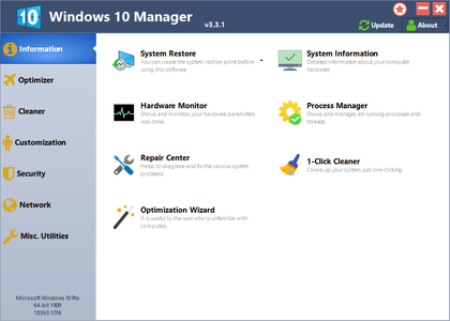 Yamicsoft Windows 10 Manager 3.5.4 DC 21.08.2021 Multilingual