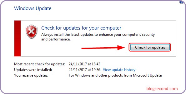 Mengecek Pembaruan Windows 7