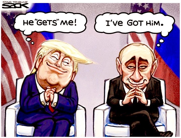 Trump and Putin: "He Gets Me!" and "I've Got Him!"