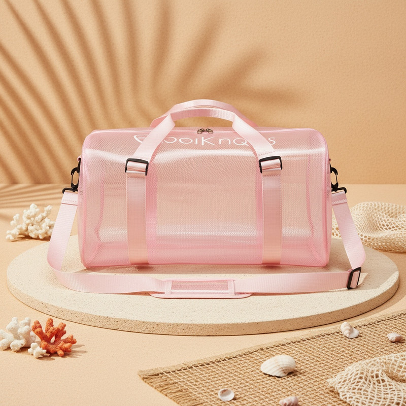 Pink Transparent Beach Bag
