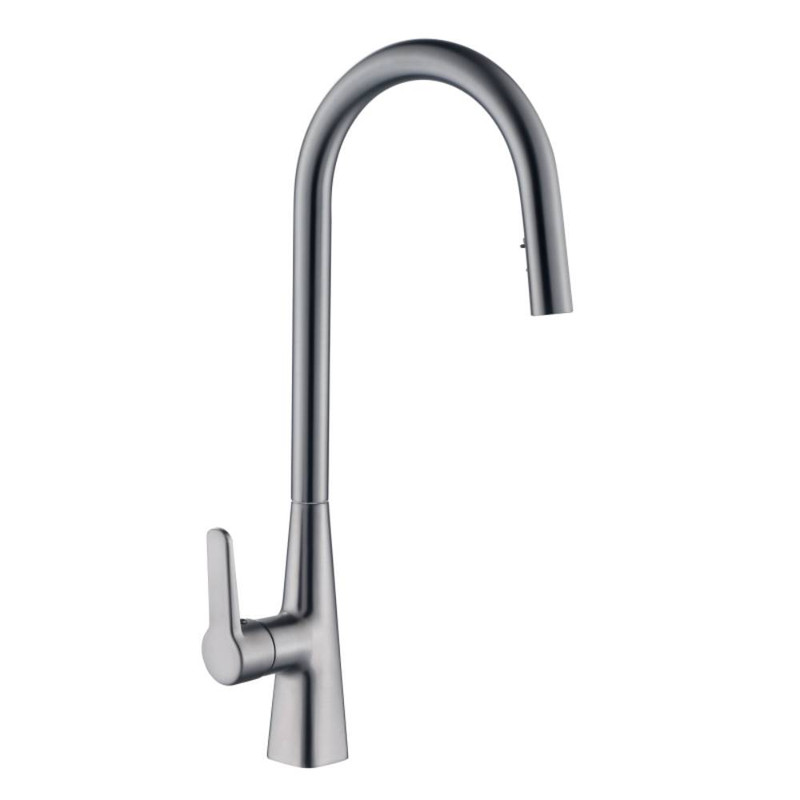 Grifería De Cocina Ultragrif Amber Uga203Gg01 Monocomando Grey Gun