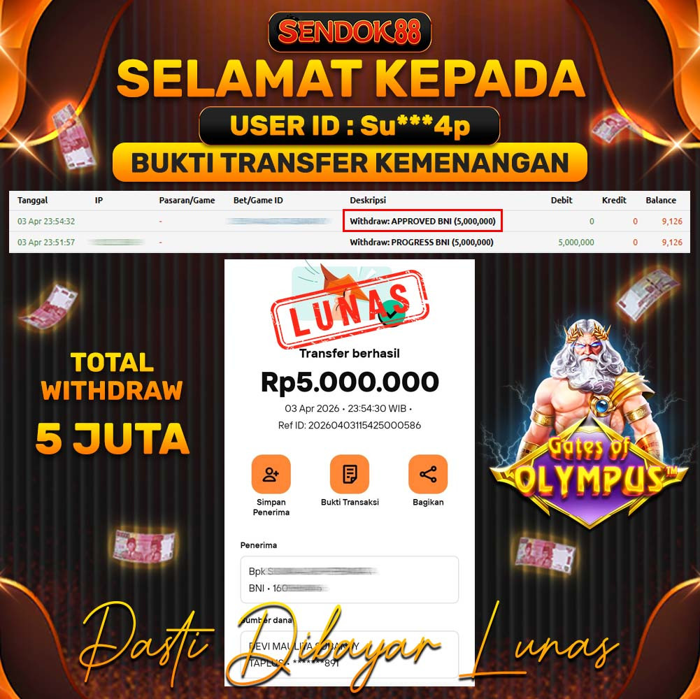 SENDOK88 JEPE! GATES OF OLYMPUS Rp 5.000.000,- LUNAS!