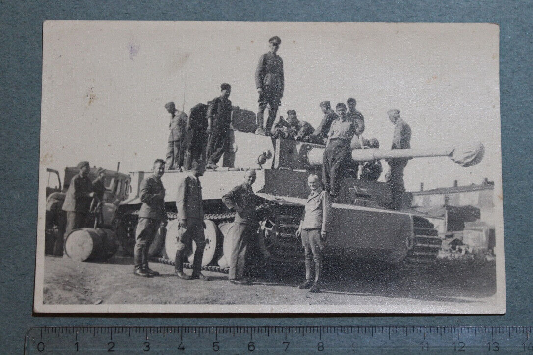 Foto Photo Postkartengröße JA WW2 Panzer tank Panzerkampfwagen Tiger Tigerpanzer