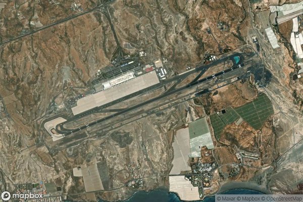 Vue satellite de l'aéroport