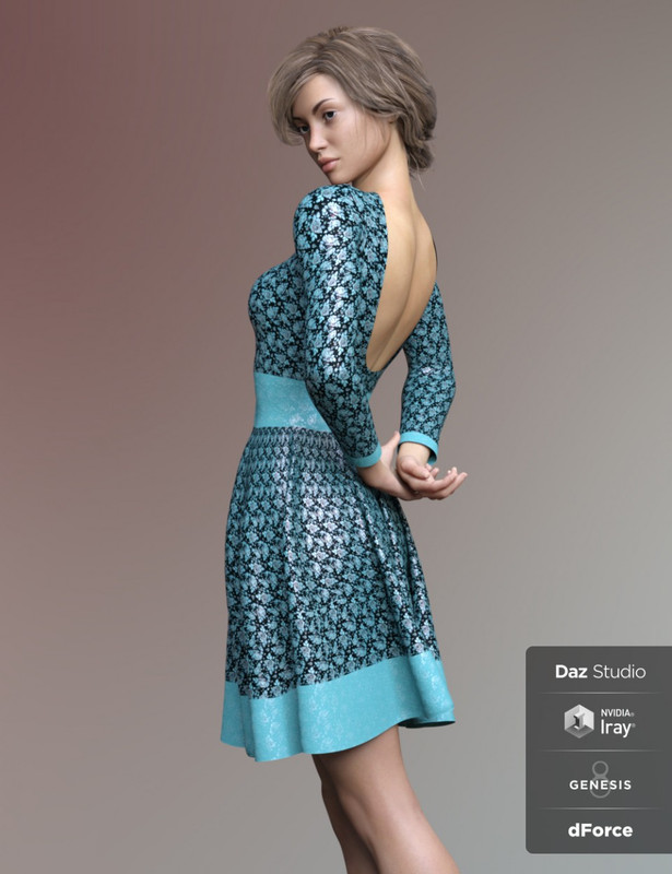 dForce BG Dress for Genesis 8 Female(s)