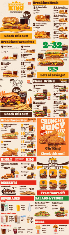 Full BK Menu 2026 for linktree April 2026