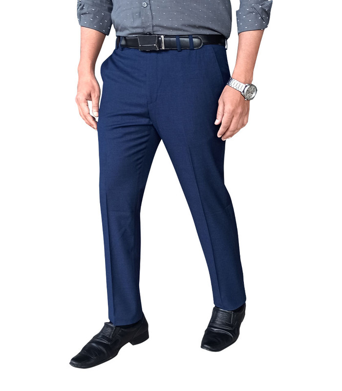 Formal Slim Fit Plain Front Cross Pocket Trouser Color: 839 (5. Bluish Grey)