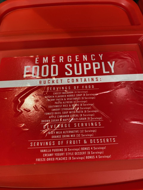 Buckets of readywise food in costco. Survivalist Forum