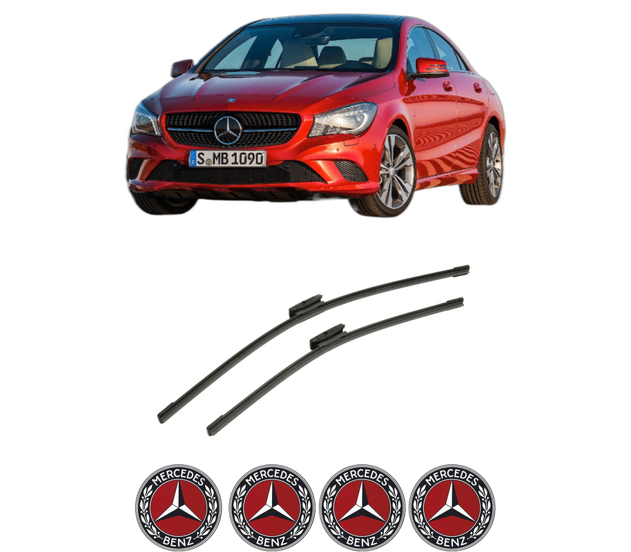 Set stergatoare auto MERCEDES-BENZ CLA Coupe (C117) din 2013-2019, pentru parbriz auto, 2 bucati, Bosch Aerotwin Multi, din cauciuc siliconat rezistent, 4 Stickere Auto MERCEDES-BENZ