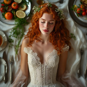 Garden wedding wom sleep begin Redhair 0 12