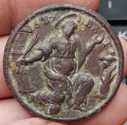 santa Bárbara / Santa Rita de Casia , S. XVIII Medalla-a