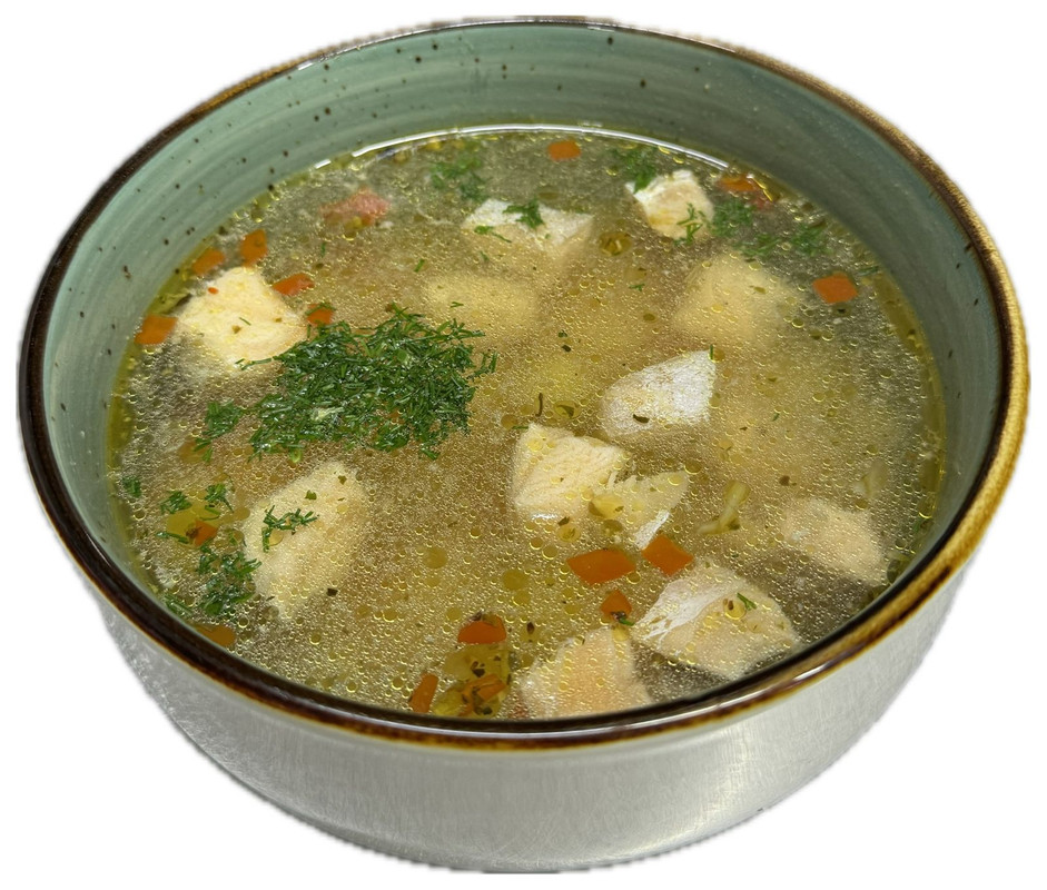 Уха с лососем