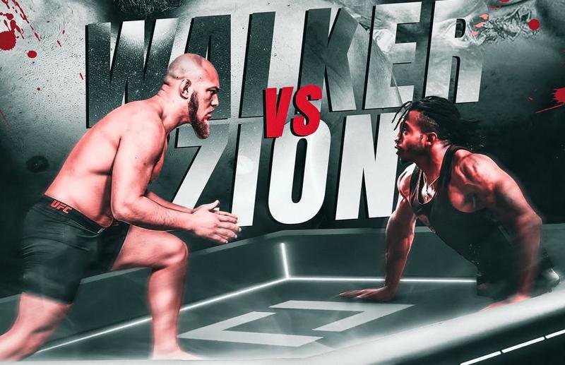 Валтер Уокър в граплинг мач срещу борец без крака