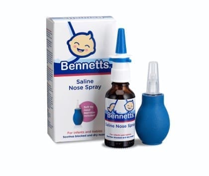 Bennets Saline Nose Spray+ Aspirator 30Ml