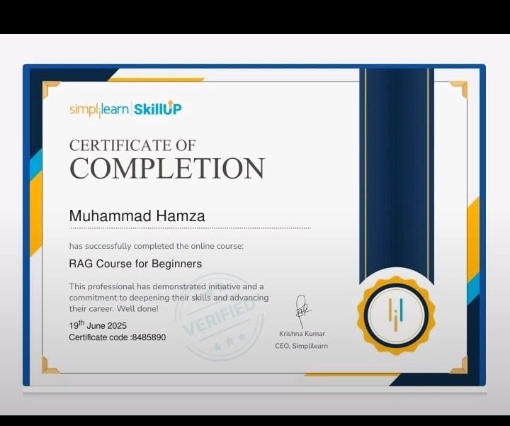 RAG Pipeline Certificate